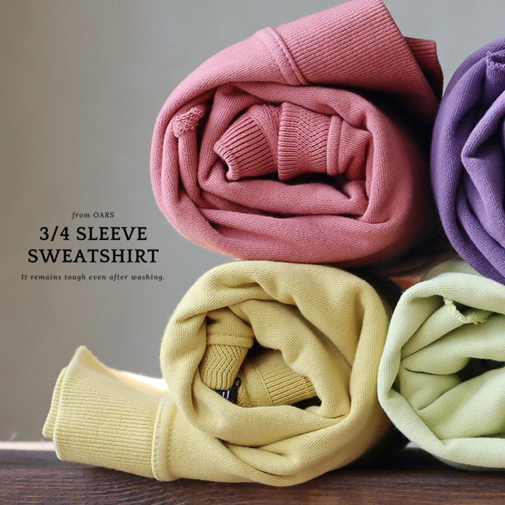 アメリカーナ 3/4 Sleeve Sweat プルオーバー トレーナー 七分袖 AMERICANA（アメリカーナ） トレーナー スウェット 「別注