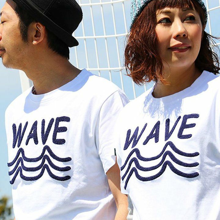 セイル) SAIL 半袖 Tシャツ クルーネック 「相良 サガラ 刺繍 WAVE 波
