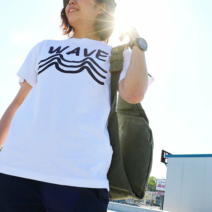 セイル) SAIL 半袖 Tシャツ クルーネック 「相良 サガラ 刺繍 WAVE 波