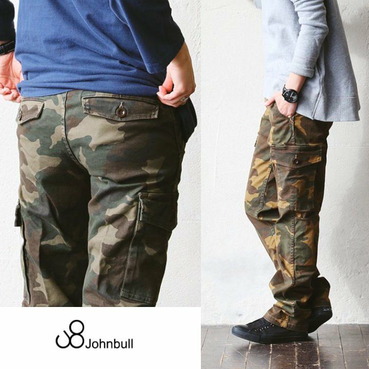 ジョンブル) Johnbull パンツ スリム ストレート カーゴ ストレッチ
