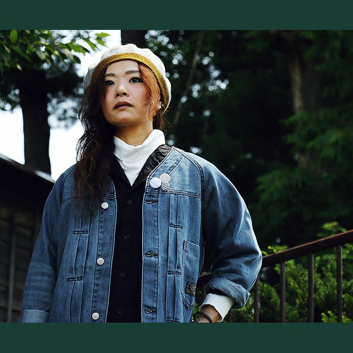 ブルート) BLUETO Gジャン ジャケット デニム ノーカラー 「ストレッチ