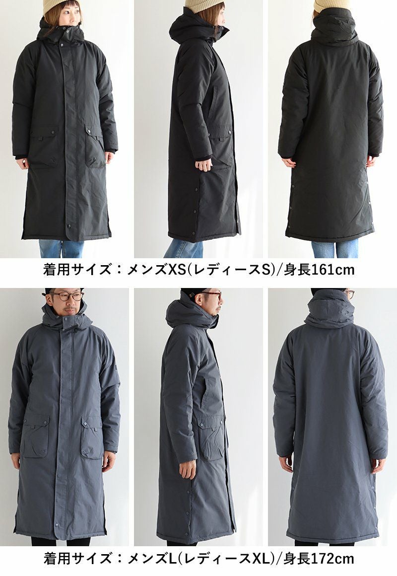 ベンチコート メンズ レディース 裏ボア Wジップ 袖リブ 軽量 撥水