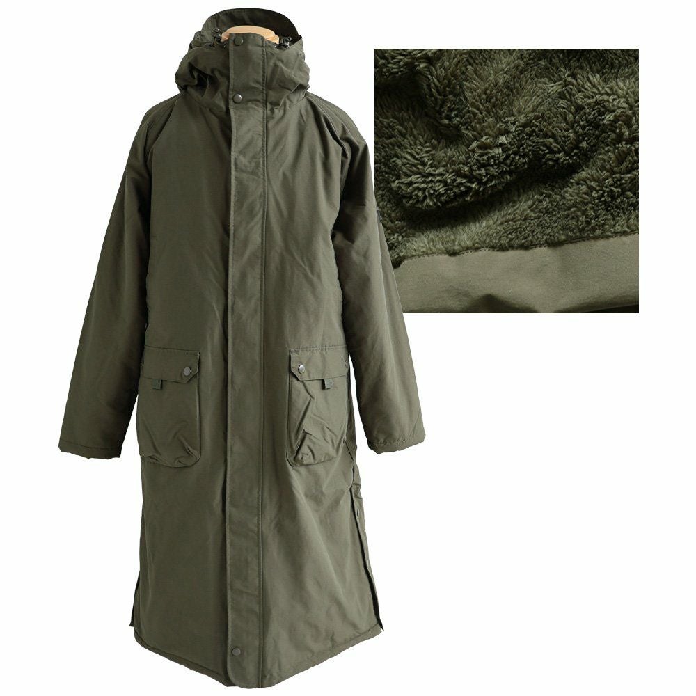 ベンチコート メンズ レディース 裏ボア Wジップ 袖リブ 軽量 撥水