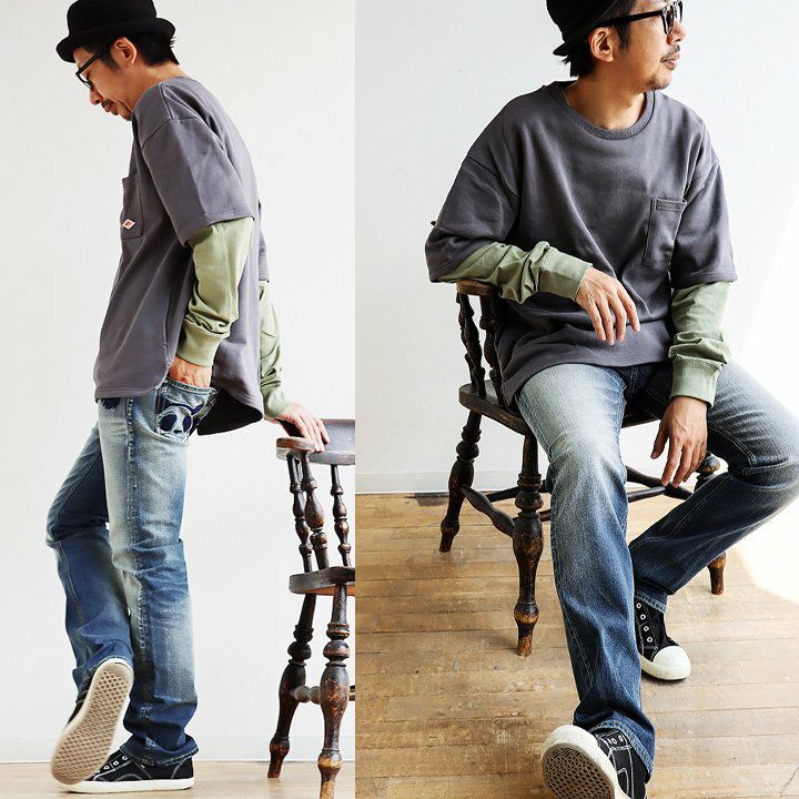 デニム パンツ スリム ストレート ジーンズ ストレッチ メンズ