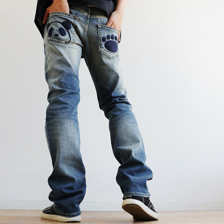 デニム パンツ スリム ストレート ジーンズ ストレッチ メンズ