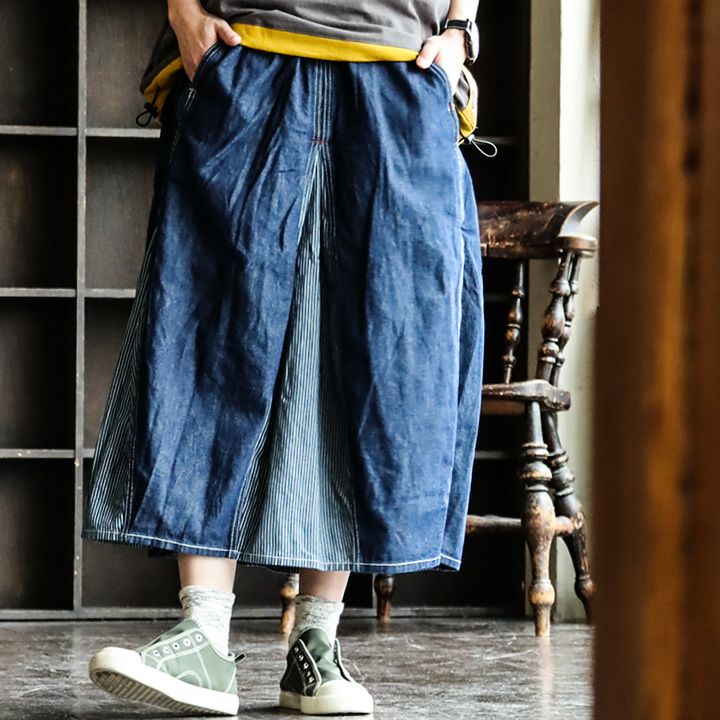 スカート マキシ マキシ丈 デニム 丈夫 リメイク ロング丈 ロング