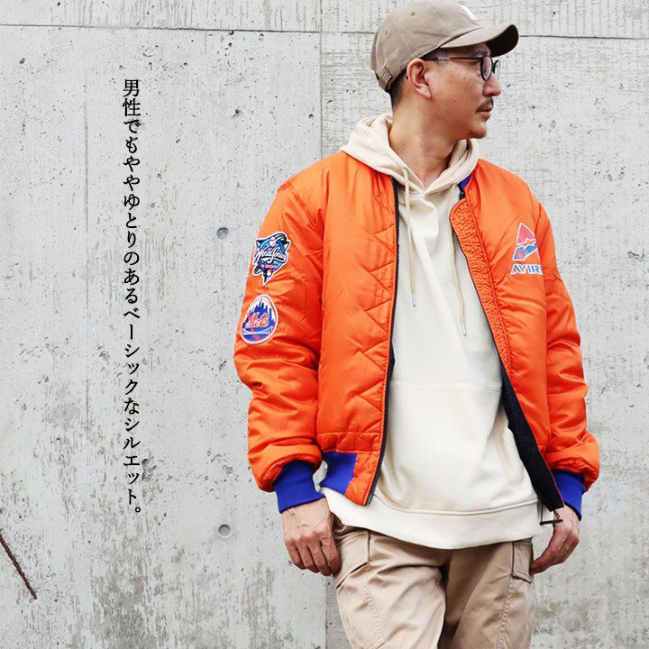 【hiro】AVIREX リバーシブル MA-1 ヤンキース メッツ L AVIREX×MLB アウター ジャケット MA-1 リバーシブル メジャーリーグ