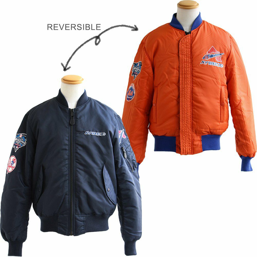 【極美品✨】AVIREX MA-1 ヤンキース メッツ リバーシブル MLB 楽天市場】AVIREX×MLB アウター ジャケット MA-1 リバーシブル
