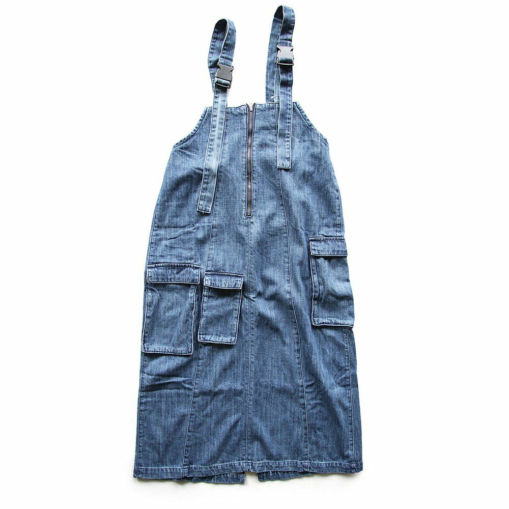 サロペット スカート デニム マキシ ロング レディース 大人 マキシ