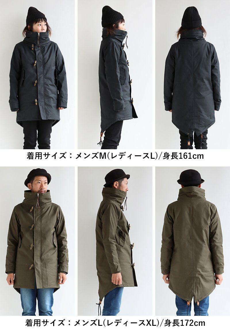 モッズコート メンズ レディース ストレッチ 裏ボア スリム ミリタリー