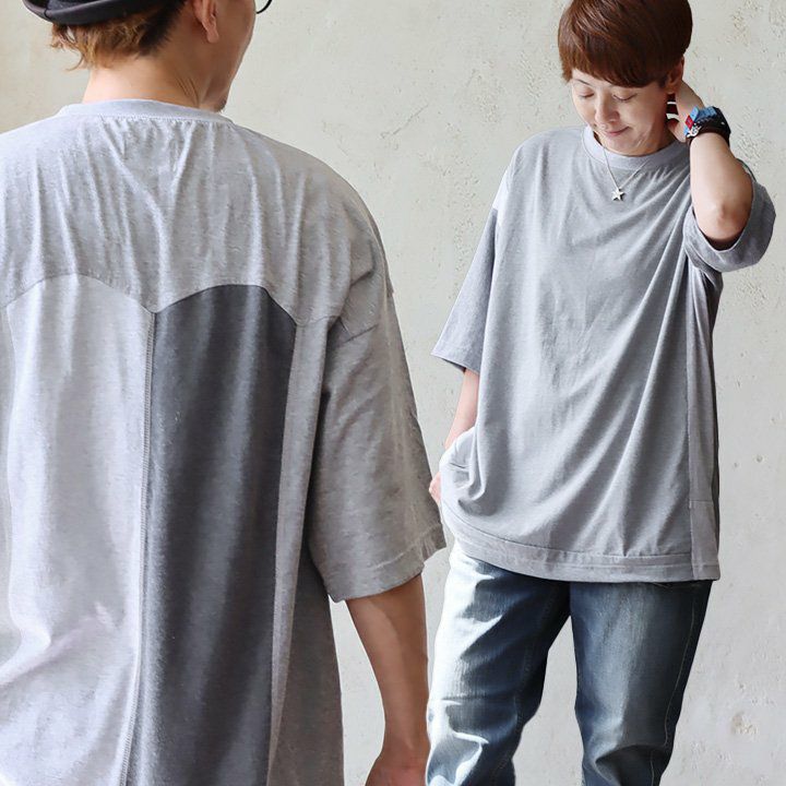 tシャツ 半袖 メンズ レディース リメイク 古着 夏 ワッペン ポケット