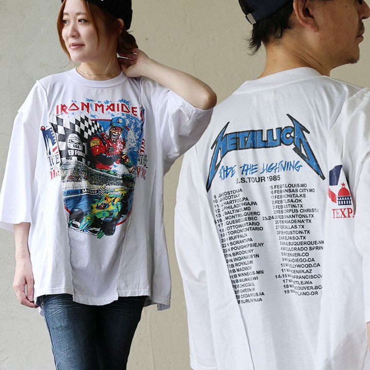 Tシャツ 5分袖 クルーネック メンズ レディース バンドT クレイジー