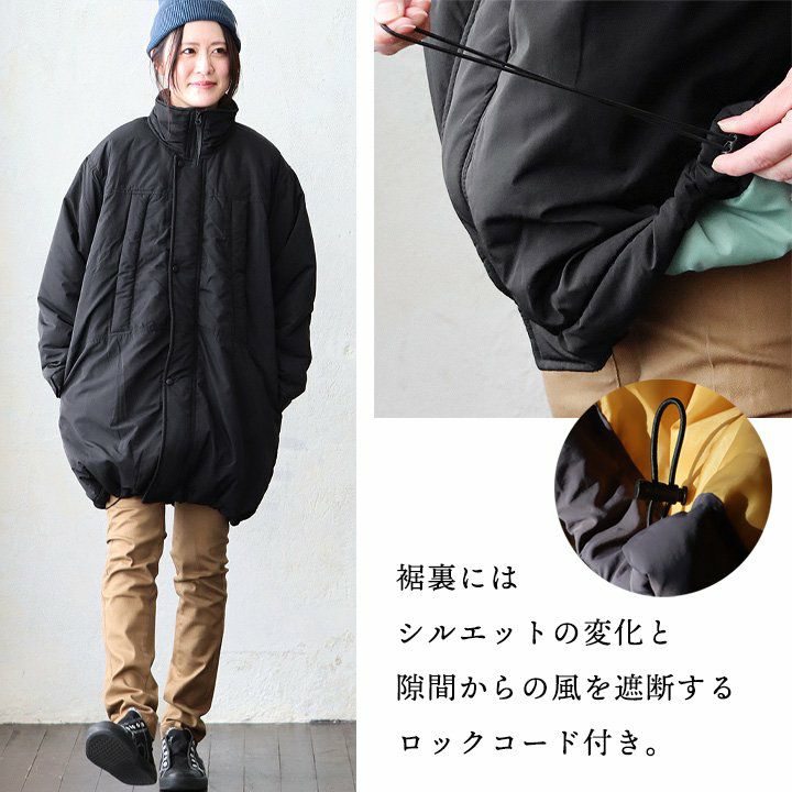 コート 中綿コート ジャケット レディース ハイネック ミドル丈 お尻