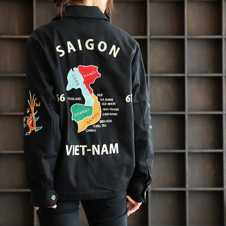 ベトナムジャケット ベトジャン メンズ レディース スーベニア 刺繍