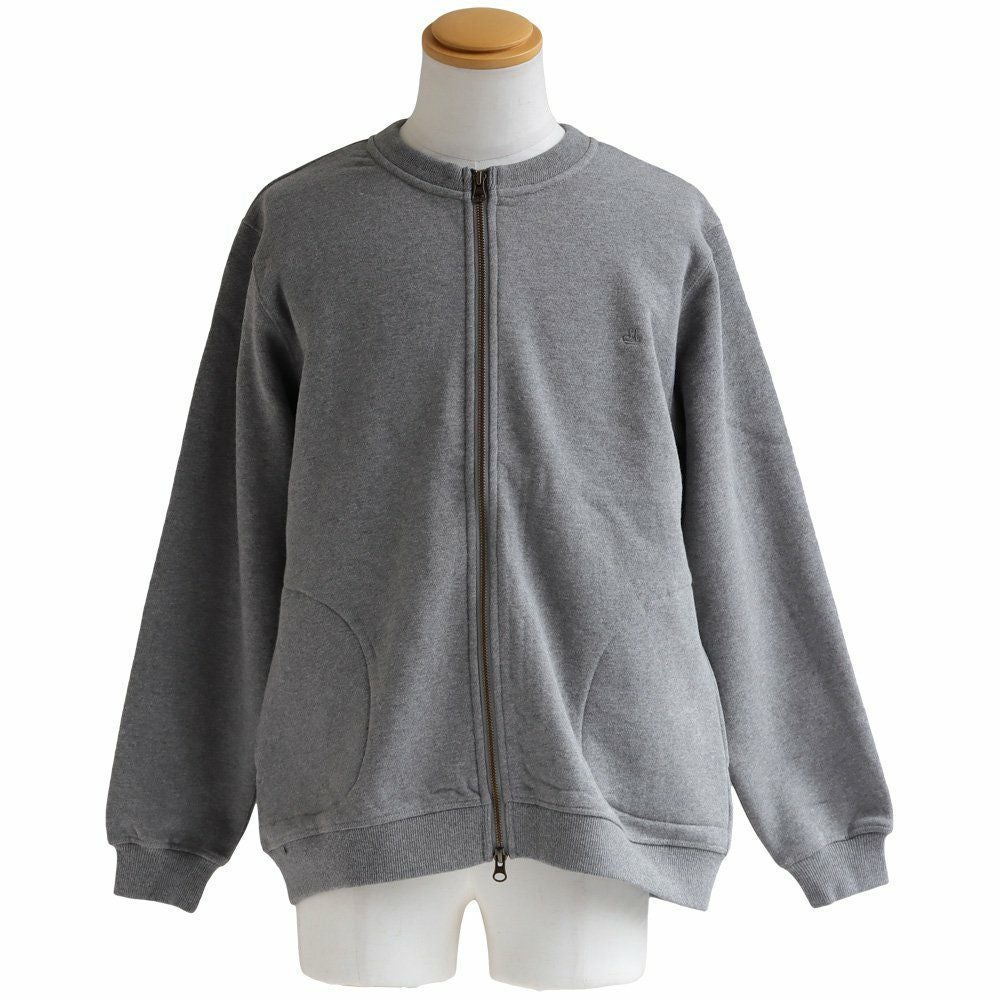 カーディガン スウェット ジップアップ 秋 冬 すっきり 着痩せ