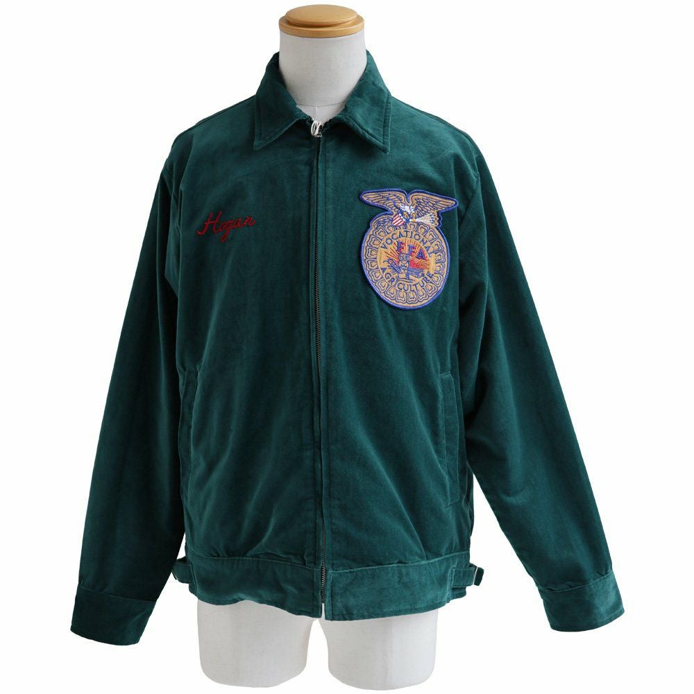 【美品】FFAジャケット　緑　Lサイズ ジャケット FFAジャケット 長袖 メンズ レディース 別珍 綿100