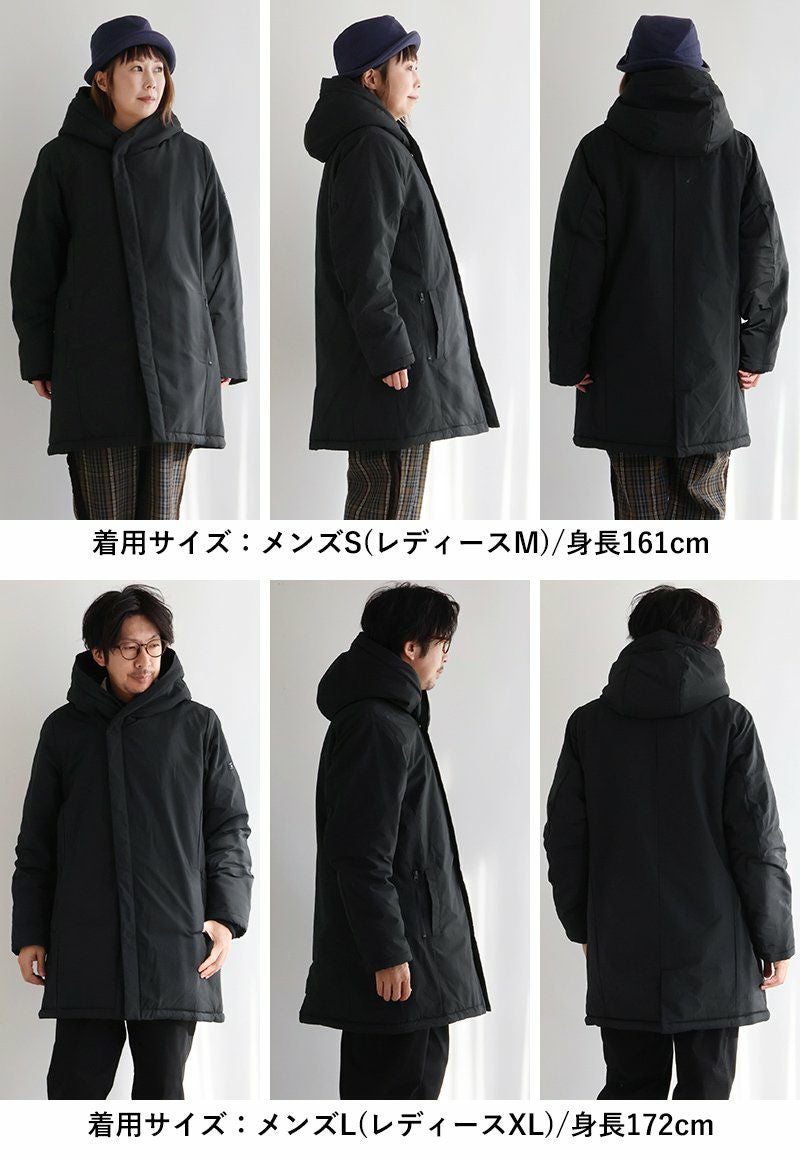 暖かい 裏ボア コート メンズ レディース カシュクールネック ワイド A