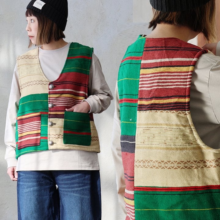 MR.REMAKEMAN ミスターリメイクマン ベスト メンズ レディース Vネック