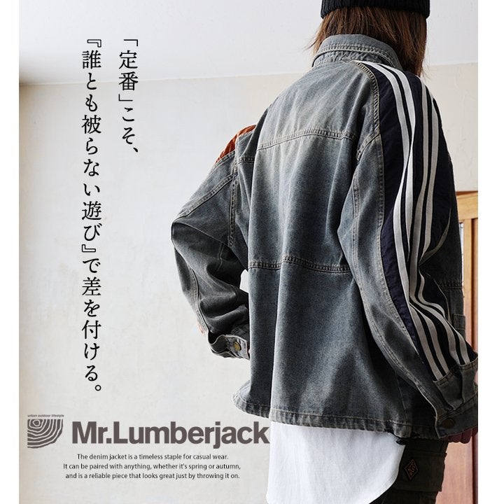 ジャケット Gジャン レディース 綿100 デニム リメイク ユーズド