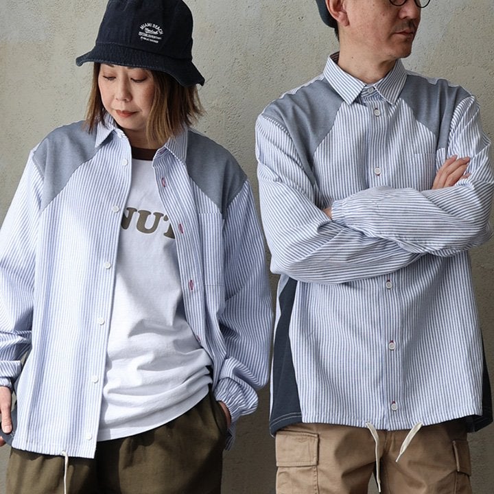 Duckster ダックスター シャツ 長袖 メンズ レディース ストライプ