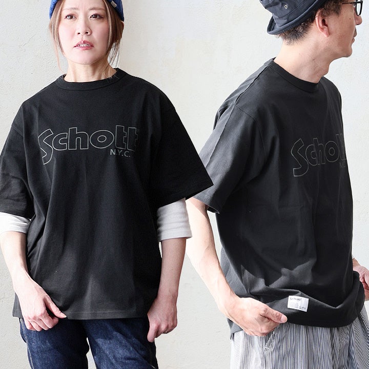 SCHOTT ショット Tシャツ 半袖 メンズ レディース クルーネック ロゴ