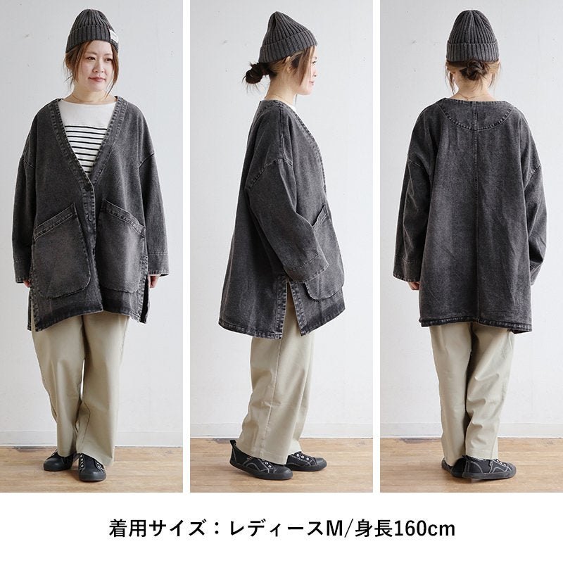 CUBE SUGAR キューブシュガー デニムジャケット 長袖 レディース V