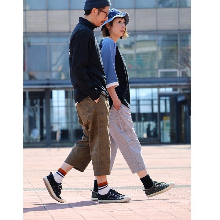 麻 クロップド パンツ シェフパンツ メンズ レディース 夏 涼しい