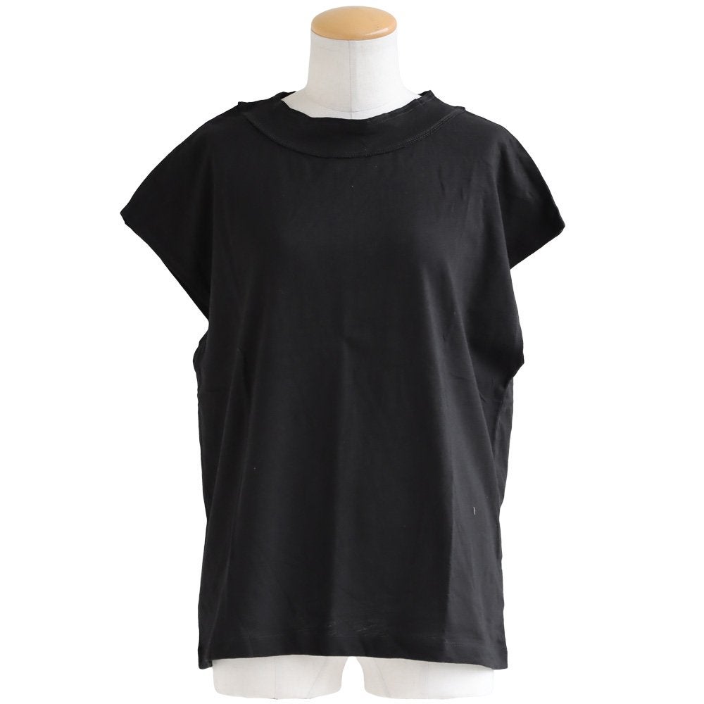 メール便50】 Tシャツ 半袖 レディース モックネック 無地 コットン 綿