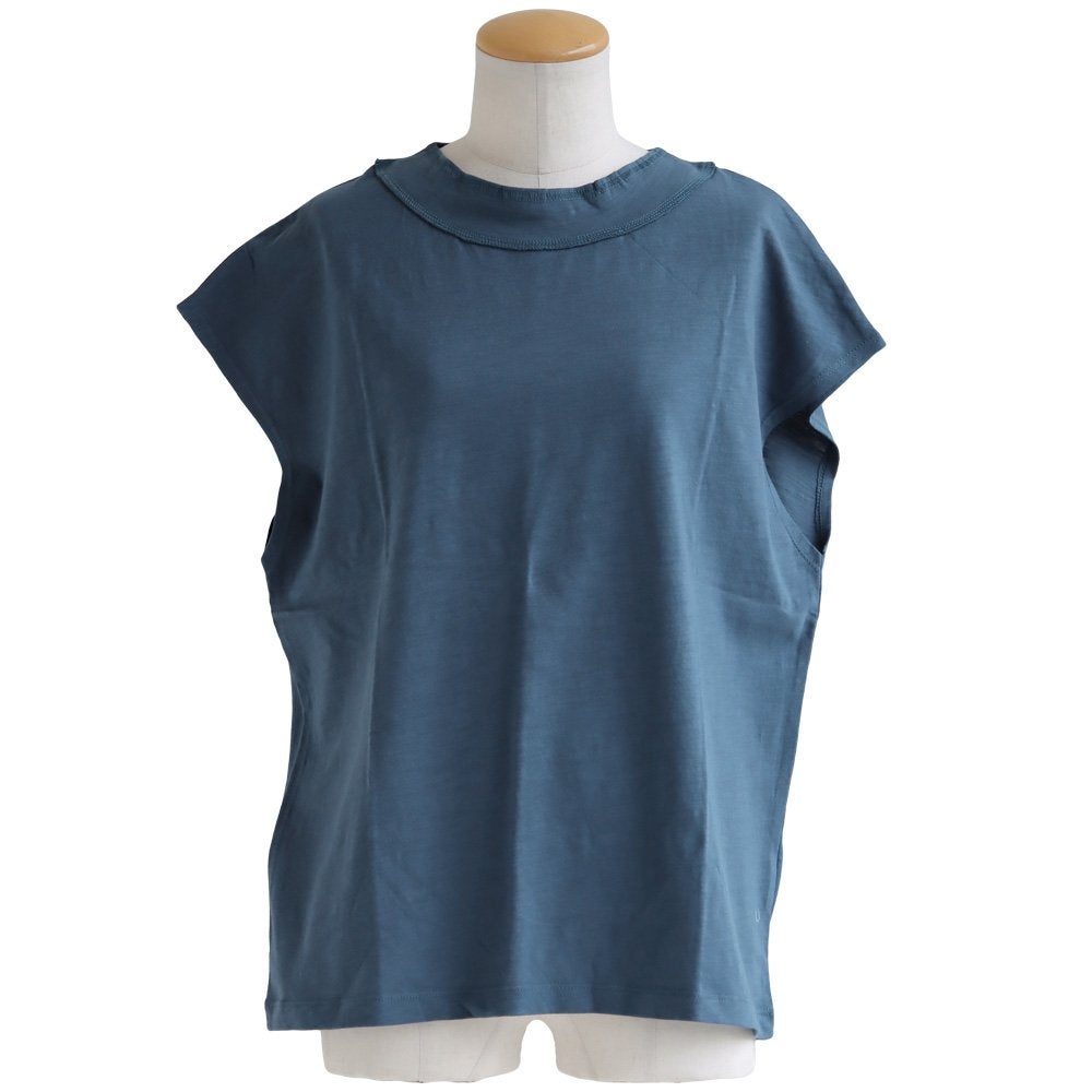 メール便50】 Tシャツ 半袖 レディース モックネック 無地 コットン 綿