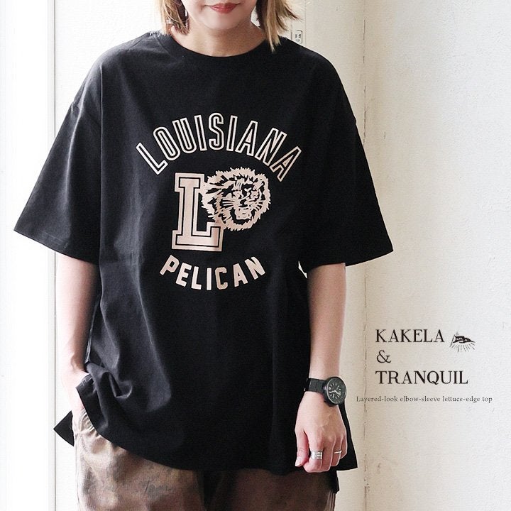 メール便50】 KAKELA&TRANQUIL カケラ＆トランクイル Tシャツ 5分袖